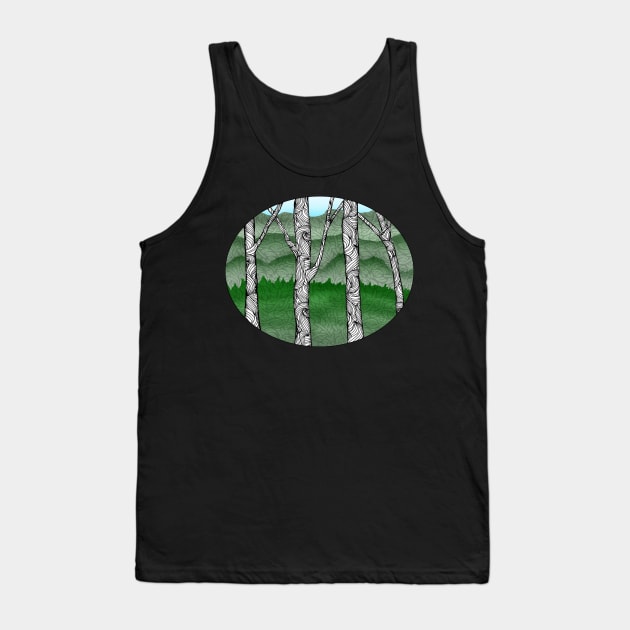 Swirly Birches Tank Top by hammerheadryker